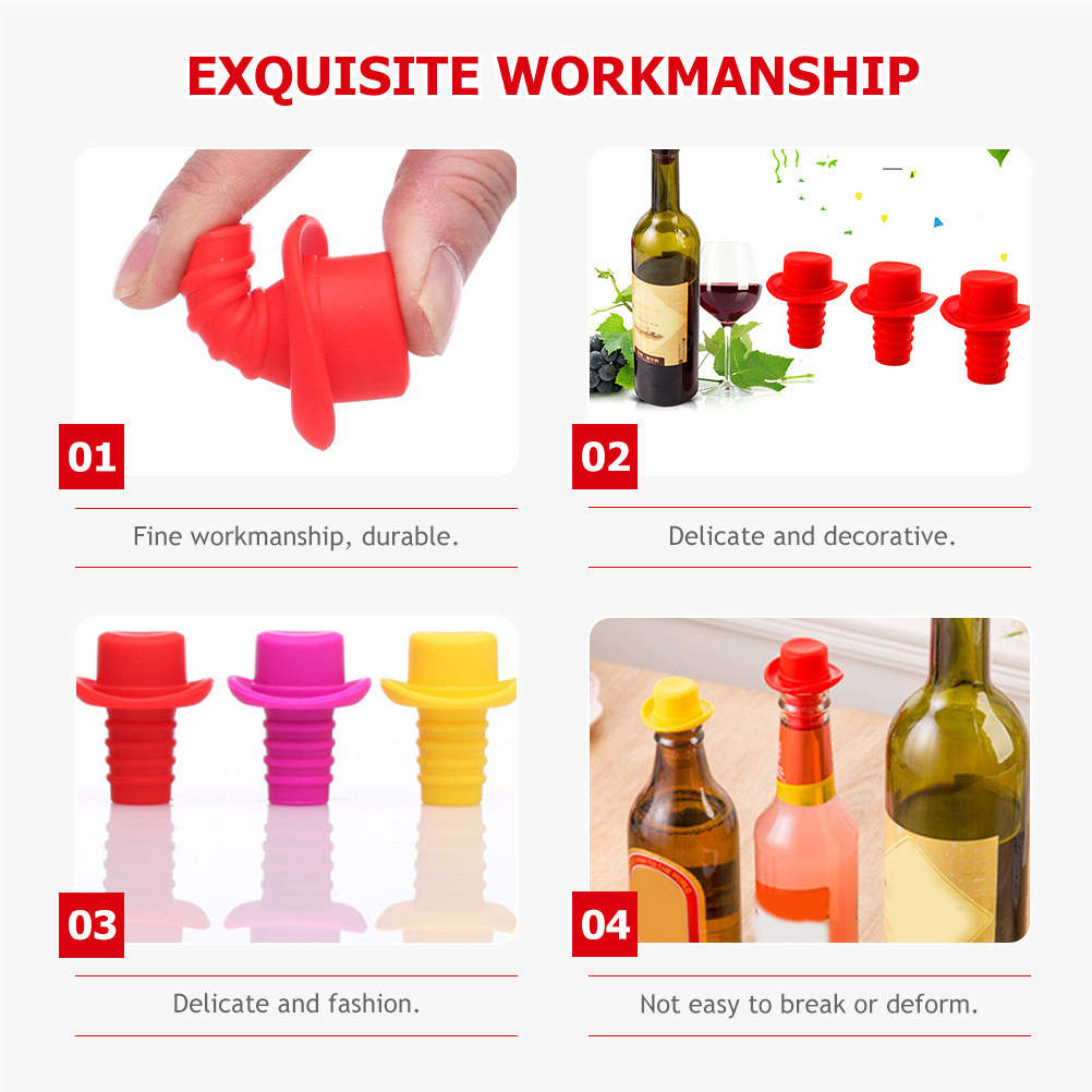 4 шт. силиконовых пробок для в – обзор и цена Wine Beer Hat